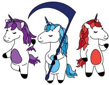 Unicorn Trio Cropped