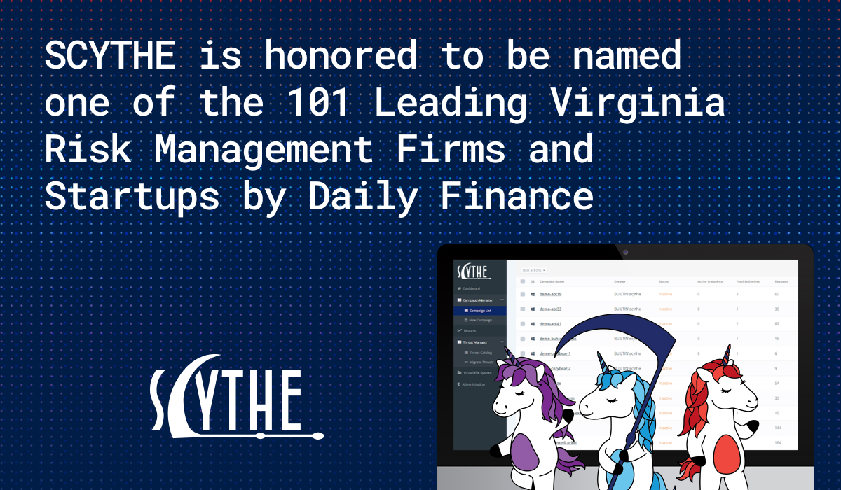 SCYTHE named one of 101 Leading Virginia Risk Management Firms and Startups – The Future of Risk Management