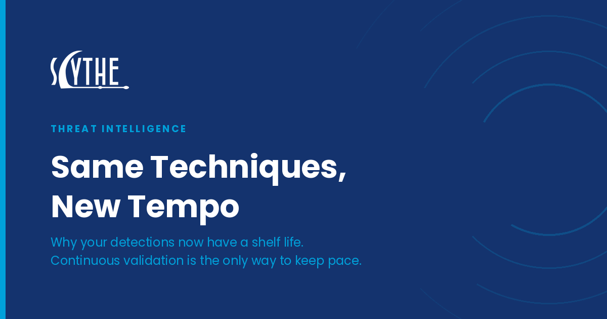 Same Techniques, New Tempo: Why Your Detections Now Have a Shelf Life