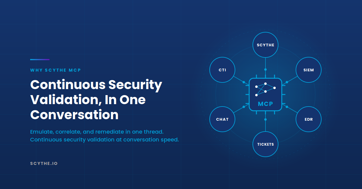 Why SCYTHE MCP: Continuous Security Validation for Every Team